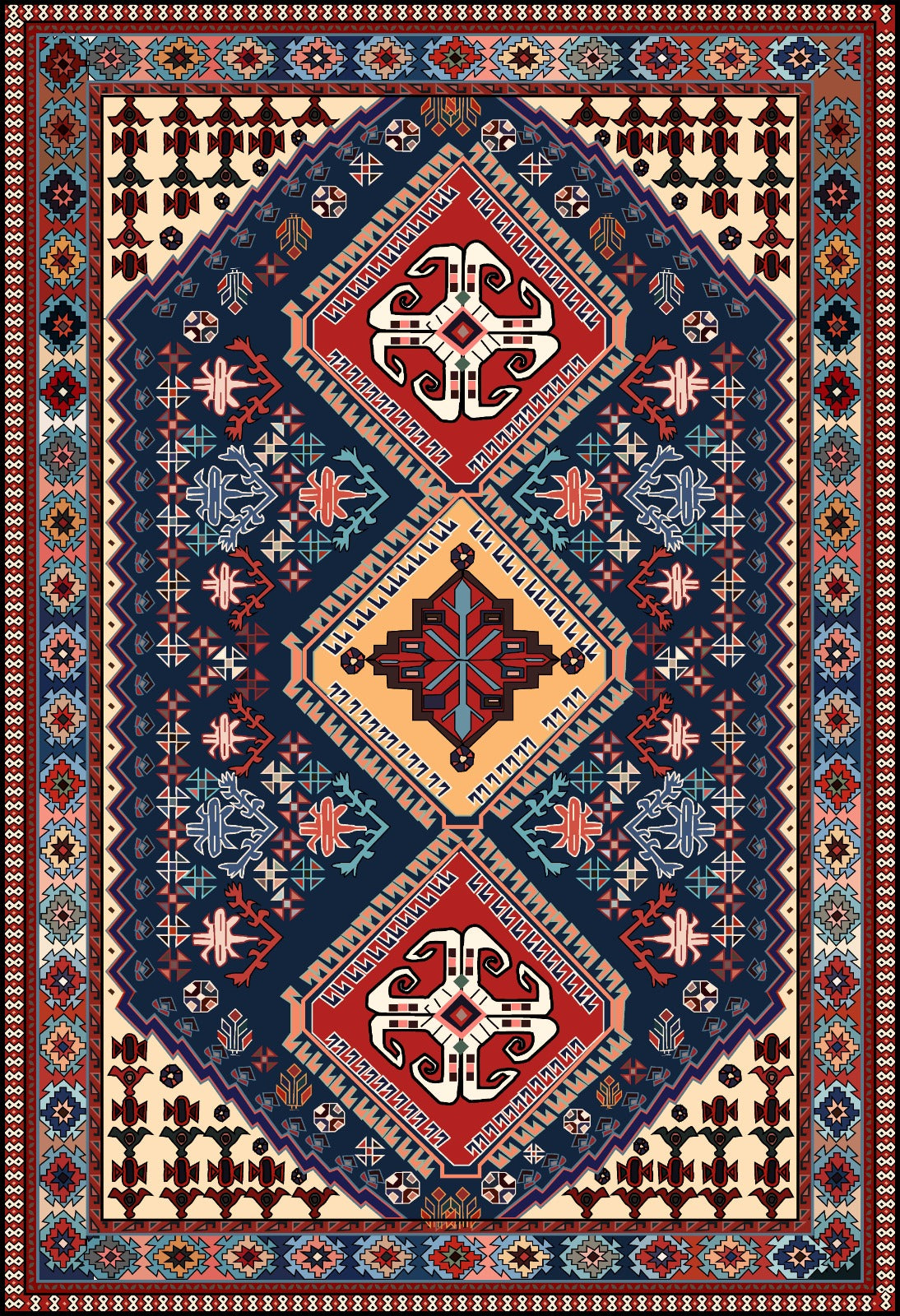 PERSIAN PRINT CARPET